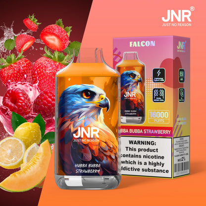 JNR Falcon 16000 16K Puffs Disposable Vape 20mg Wholesale Hubba Bubba Strawberry