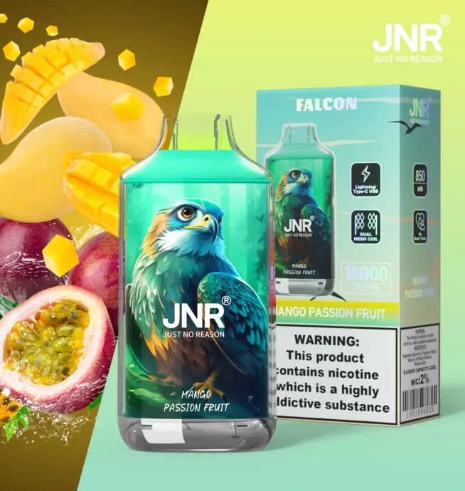 JNR Falcon 16000 16K Puffs Disposable Vape 20mg Wholesale Mango Passion Fruit