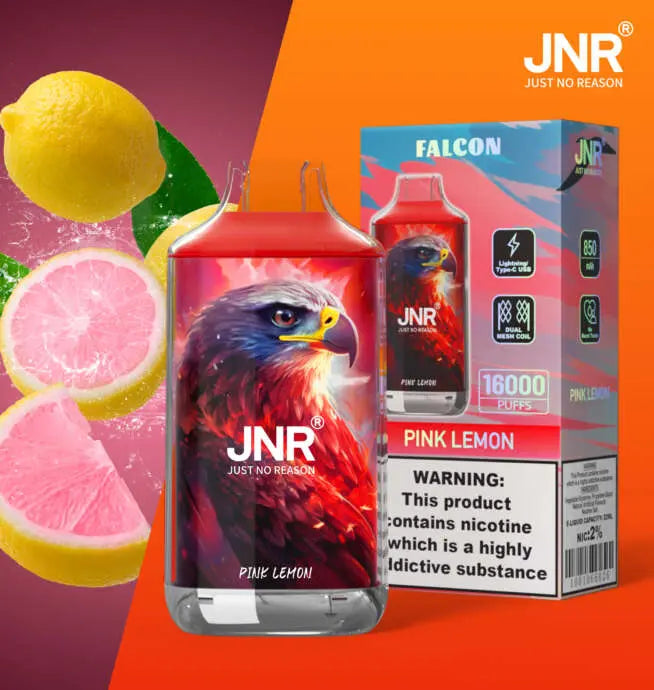 JNR Falcon 16000 16K Puffs Disposable Vape 20mg Wholesale Pink Lemon