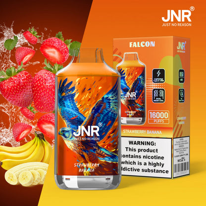 JNR Falcon 16000 16K Puffs Disposable Vape 20mg Wholesale Strawberry Banana