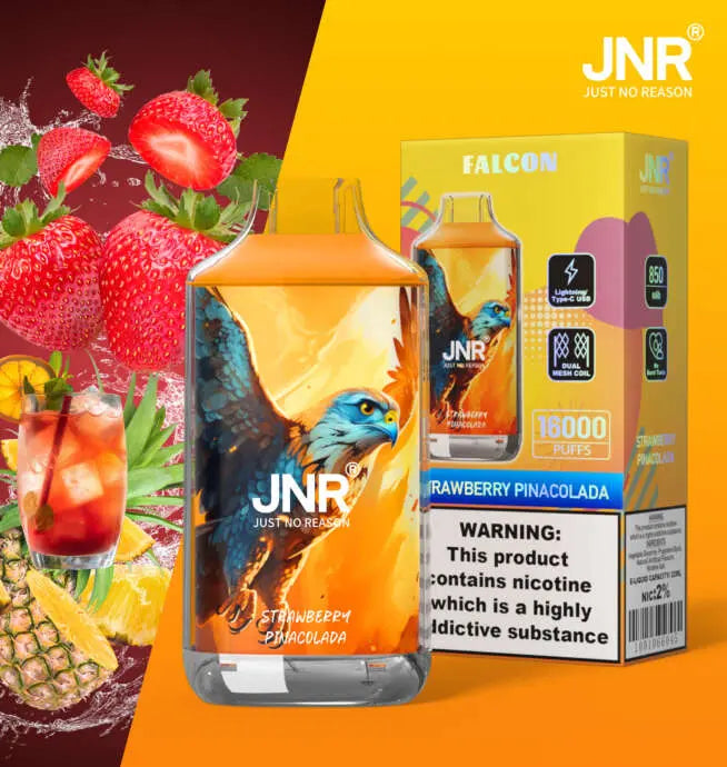 JNR Falcon 16000 16K Puffs Disposable Vape 20mg Wholesale Strawberry Pinacolada