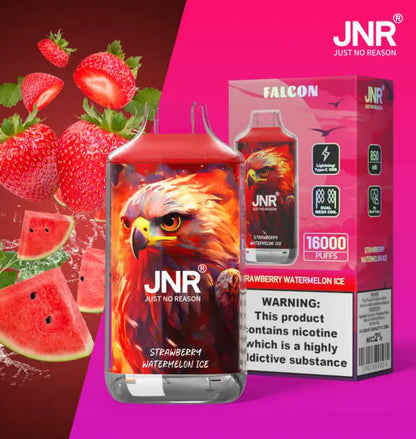 JNR Falcon 16000 16K Puffs Disposable Vape 20mg Wholesale Strawberry Watermelon Ice