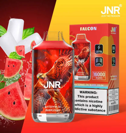 JNR Falcon 16000 16K Puffs Disposable Vape 20mg Wholesale Watermelon Bubblegum