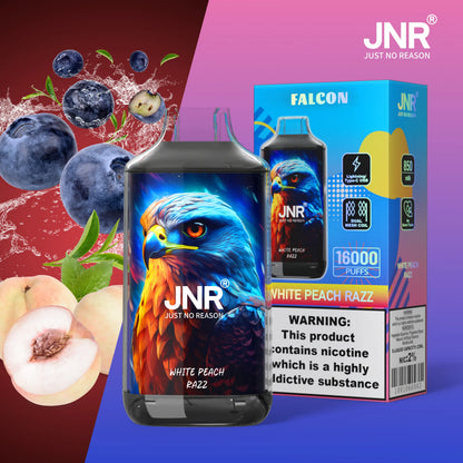 JNR Falcon 16000 16K Puffs Disposable Vape 20mg Wholesale White Peach Razz