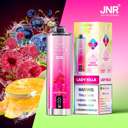 JNR Shisha Max 22K 22000 Puffs Disposable Vape 20mg  Lady Killa