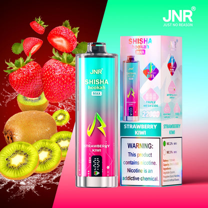 JNR Shisha Max 22K 22000 Puffs Disposable Vape 20mg  Strawberry Kiwi