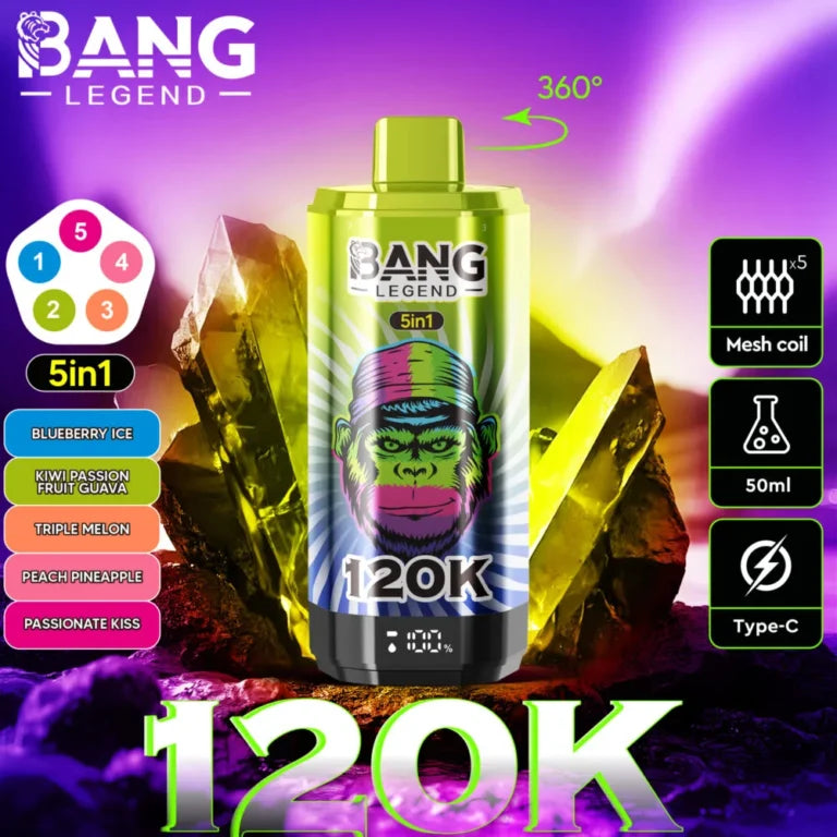 Bang Legend 120000 120K Puffs 5 in 1 Disposable Vape