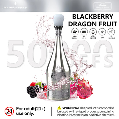 Solaris ARMAND DE BRIGNAC Champagne 50000 Puffs Disposable Vape Blackberry Dragon Fruit