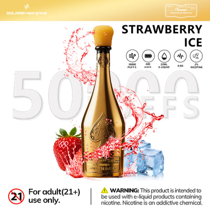 Solaris ARMAND DE BRIGNAC Champagne 50000 Puffs Disposable Vape Strawberry Ice