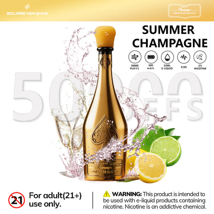Solaris ARMAND DE BRIGNAC Champagne 50000 Puffs Disposable Vape Summer Champagne