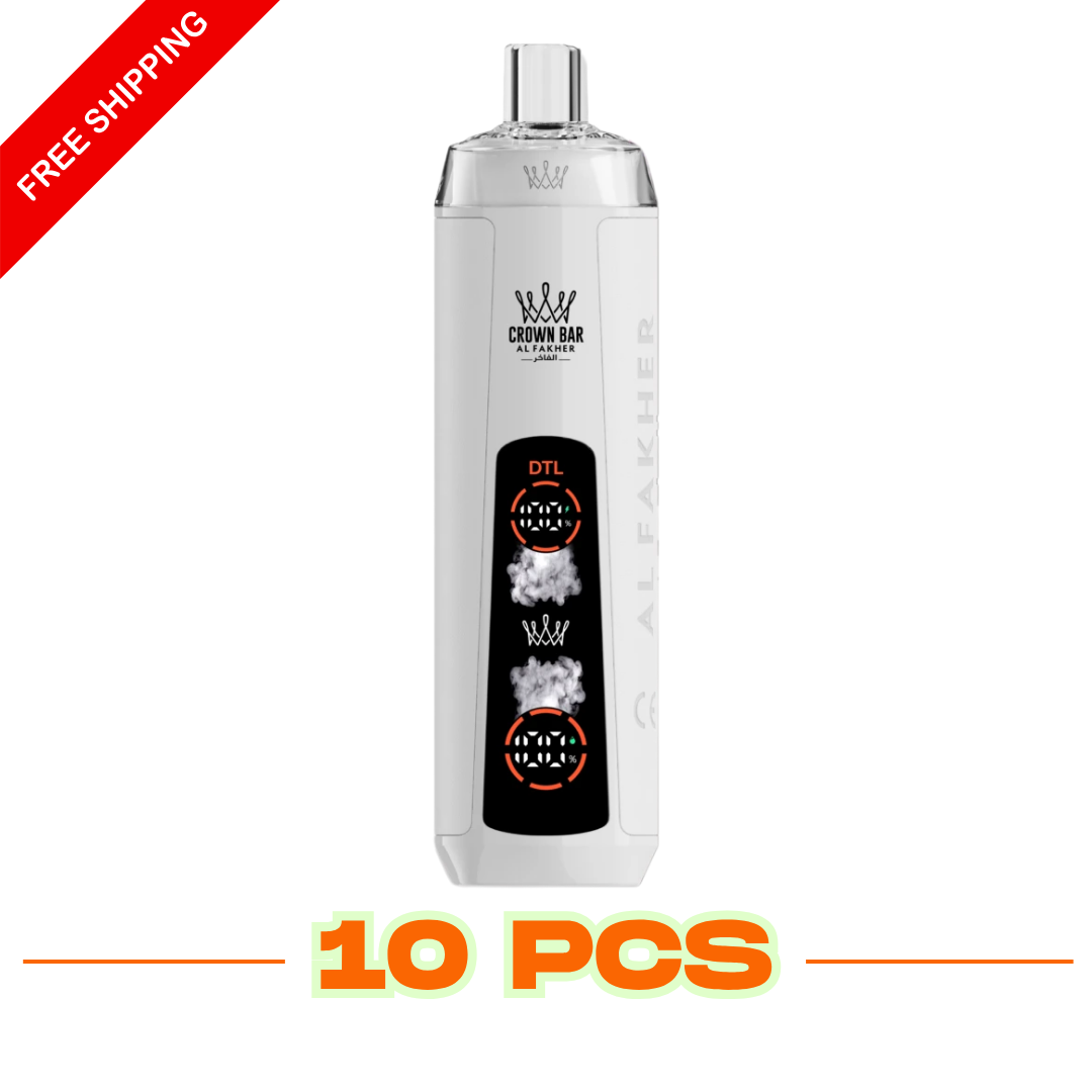 (10 PCS) AL Fakher Crown Bar Crystal 8000 8K Puffs Disposable Vape