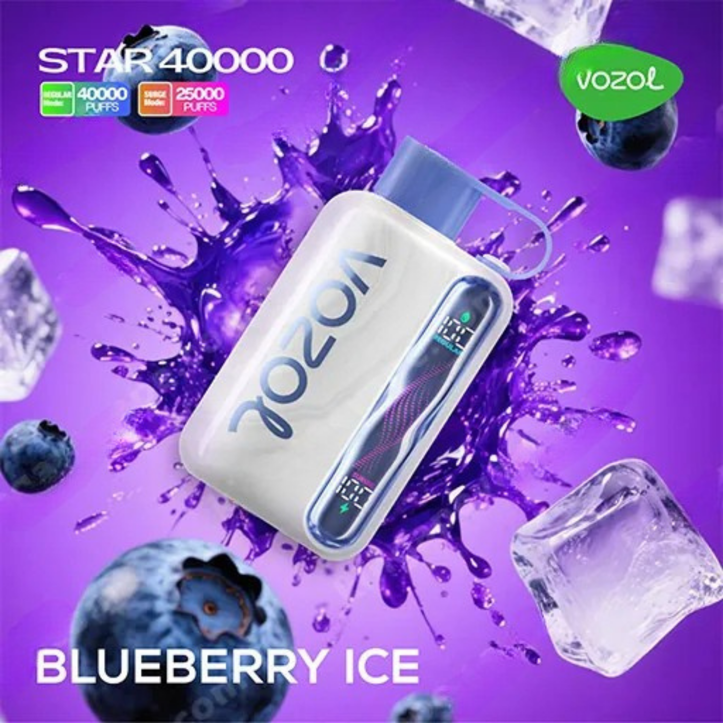 VOZOL Star 40000 40K Puffs Disposable Vape 50mg Wholesale Blueberry Ice