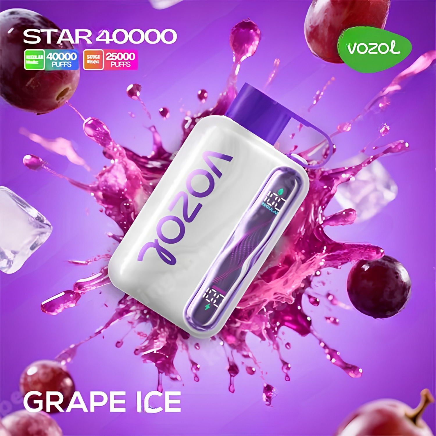 VOZOL Star 40000 40K Puffs Disposable Vape 50mg Wholesale Grape Ice