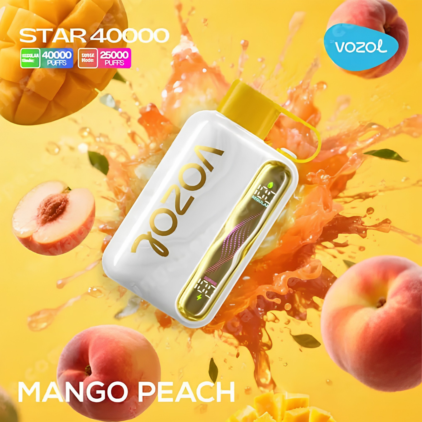 VOZOL Star 40000 40K Puffs Disposable Vape 50mg Wholesale Mango Peach