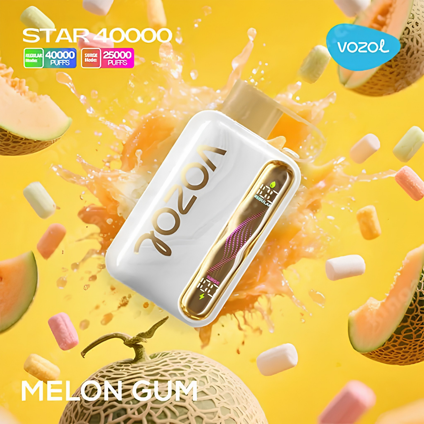 VOZOL Star 40000 40K Puffs Disposable Vape 50mg Wholesale Melon Gum