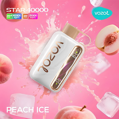 VOZOL Star 40000 40K Puffs Disposable Vape 50mg Wholesale Peach Ice