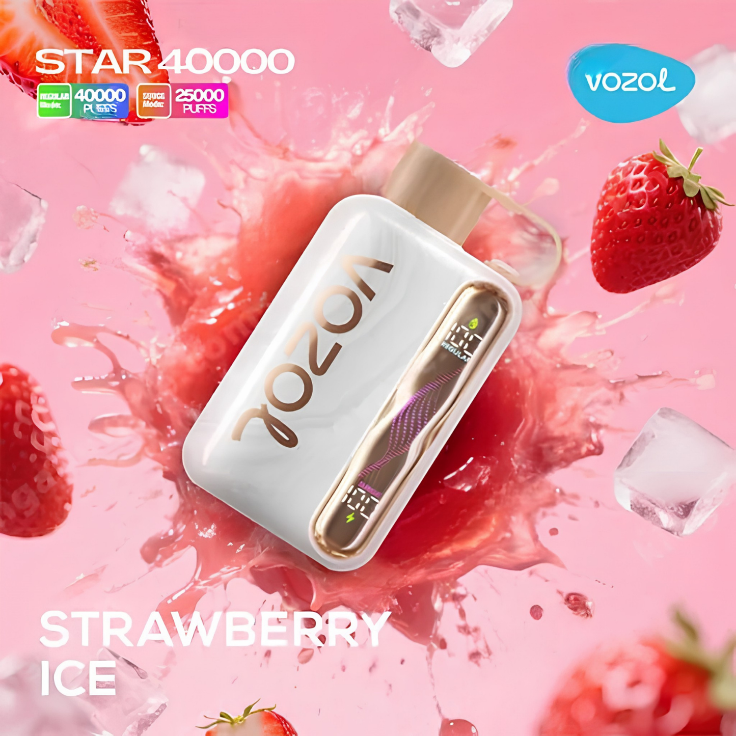Vozol Star 40000 40K Puffs Disposable Vape 50mg Strawberry Ice