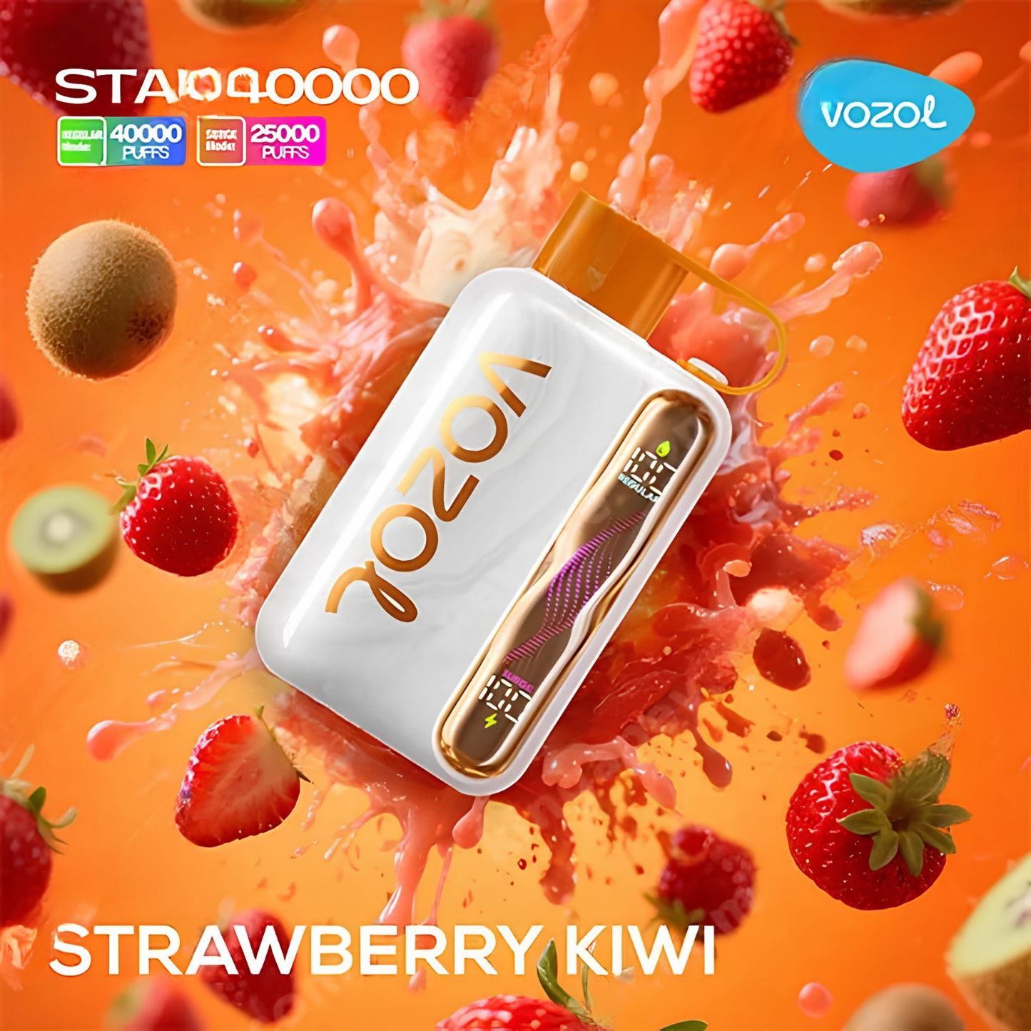 Vozol Star 40000 40K Puffs Disposable Vape 50mg Strawberry Kiwi
