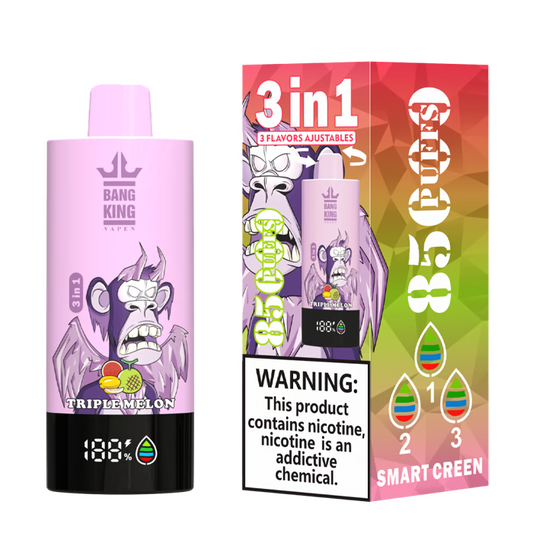 Bang King Triple 85000 85K Puffs 3 in 1 Flavor Switch Disposable Vape